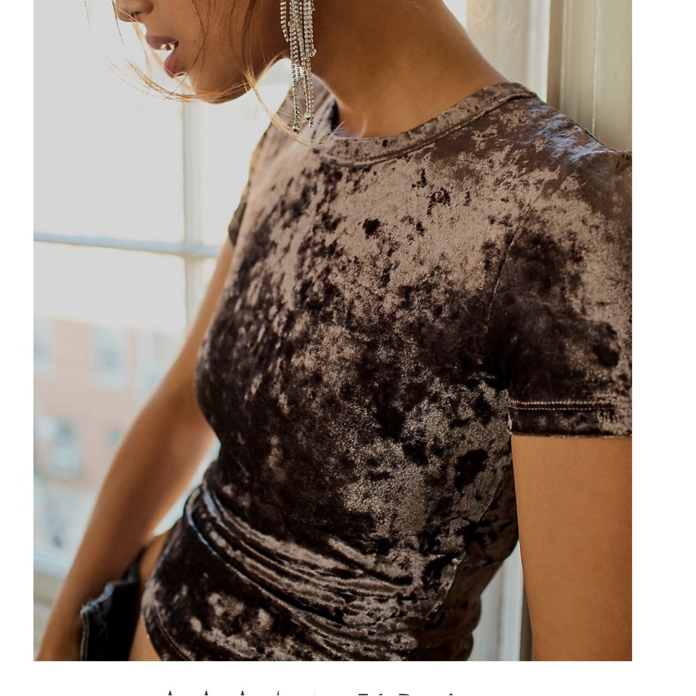 Crushed velvet t- nwt